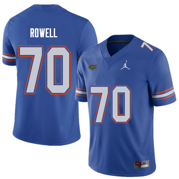 Jordan Brand Men #70 Tanner Rowell Florida Gators College Football Jerseys Sale-Royal - Click Image to Close